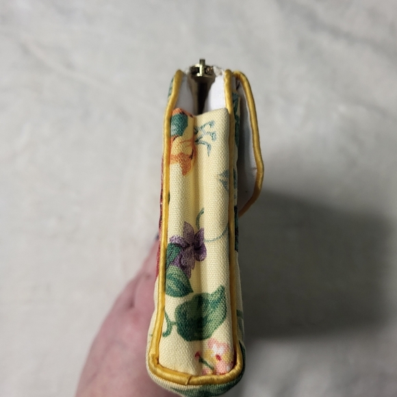 Vintage Galante Studios Yellow Floral Makeup Bag/Clutch. - Picture 5 of 13